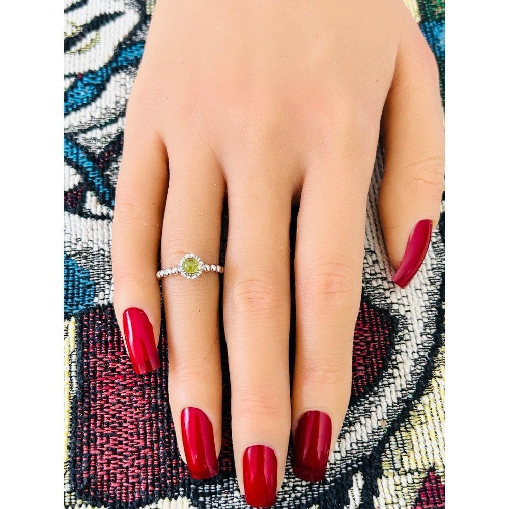 Silver 925 Stackable Gemstones Rings - image 7